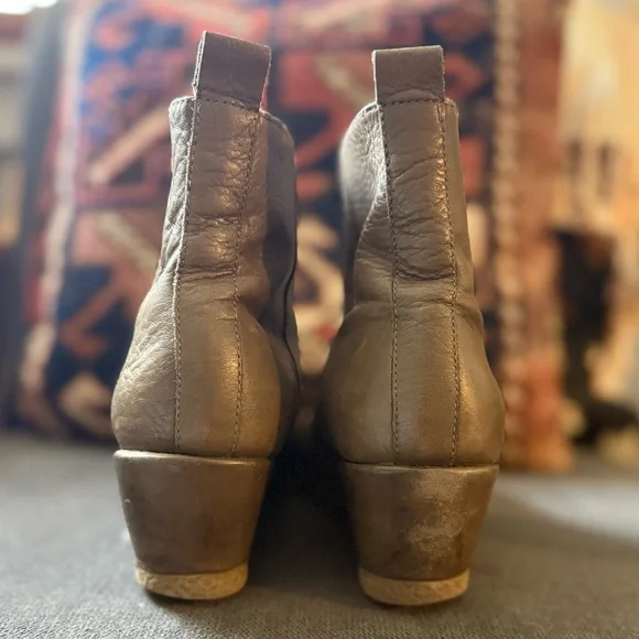 Women's Olive Ankle Booties - Picture 6 of 9